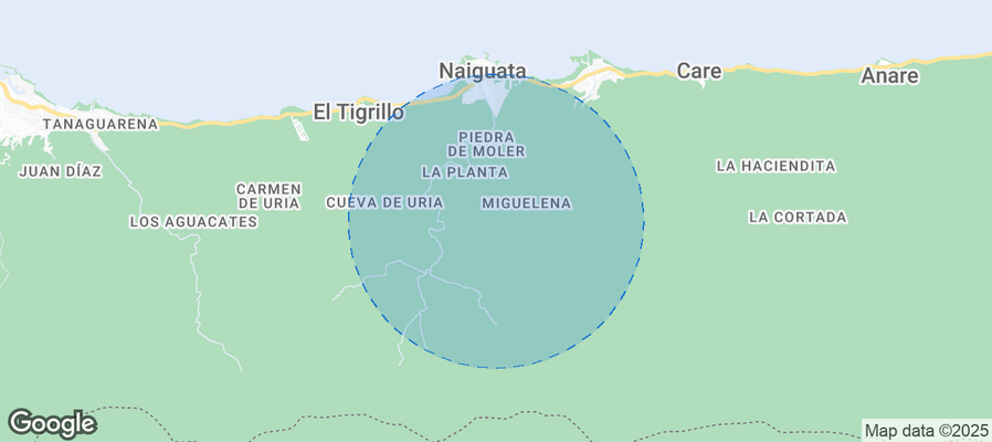 Vargas State Airbnb map